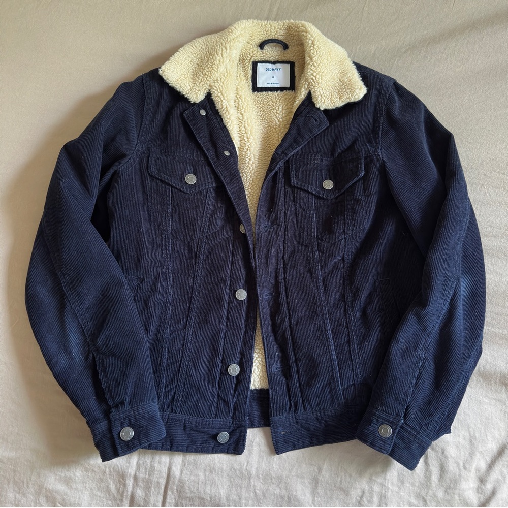 Old Navy Navy Blue Corduroy Jacket